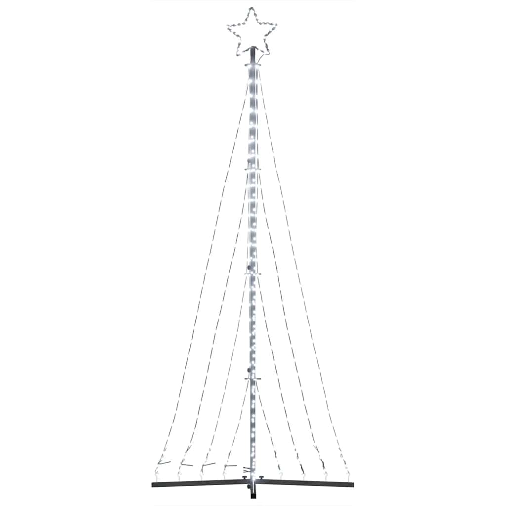 LED Kalėdų eglutė CRYSTAL MOON, 447 LED Šalta Balta 249 cm.