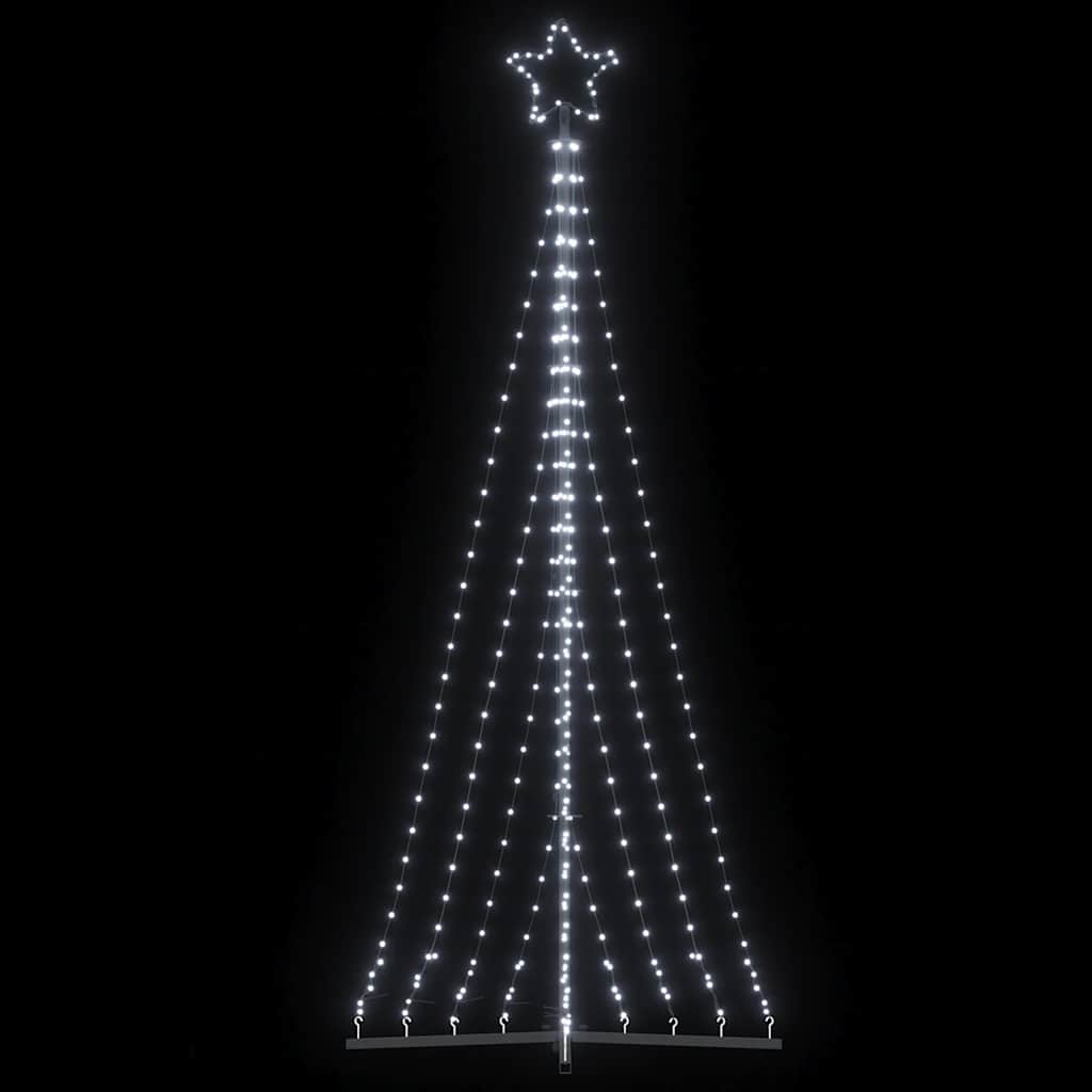 LED Kalėdų eglutė CRYSTAL MOON, 447 LED Šalta Balta 249 cm.