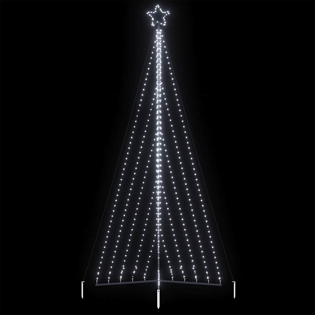 LED Kalėdų eglutė 570 LED Šalta Balta 399 cm