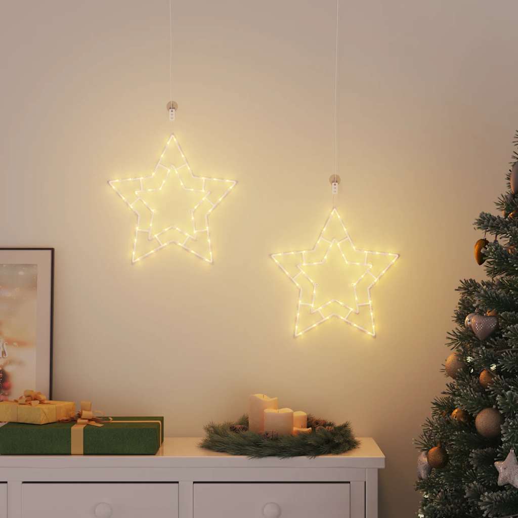 Kalėdiniai žibintai Star Silhouette 2 vnt 50 LED šiltai balta