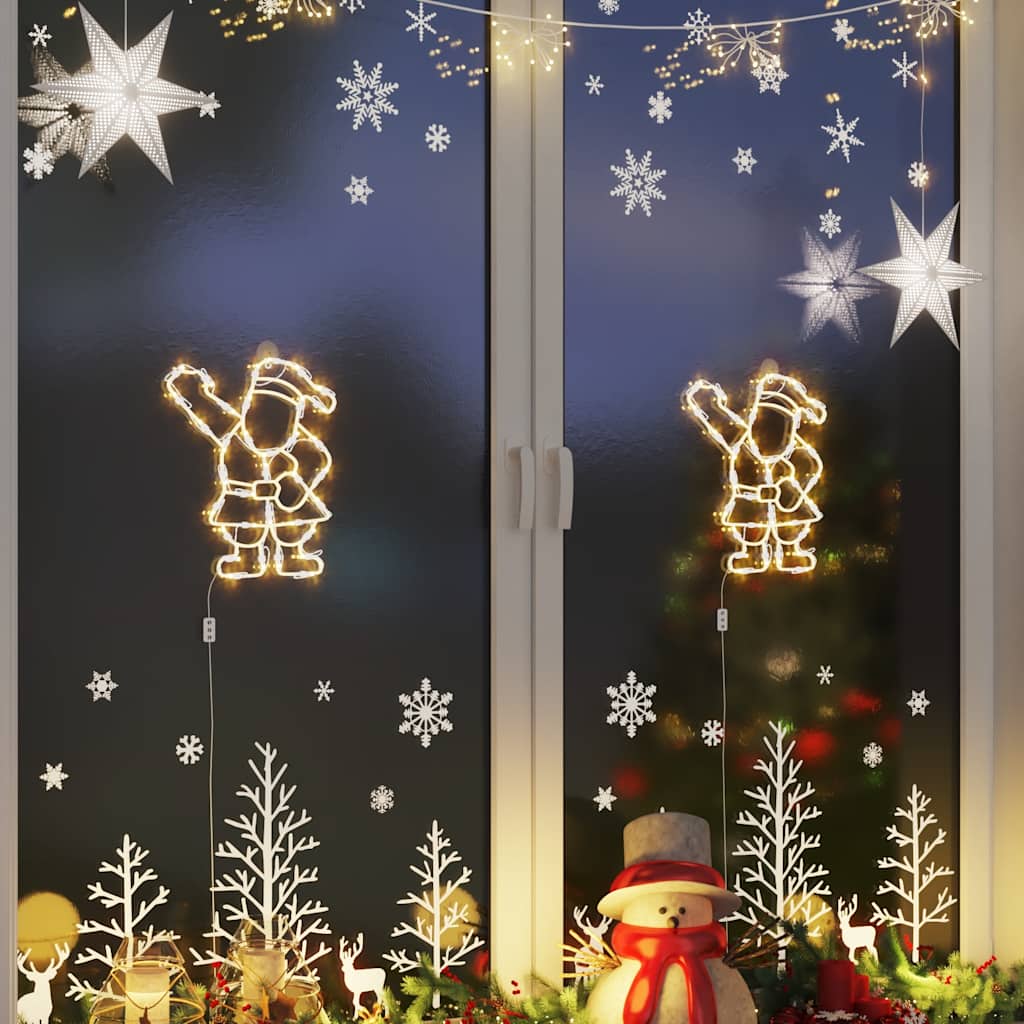 Kalėdų žibintai Kalėdų Senelio Siluetas 2 vnt 35 LED