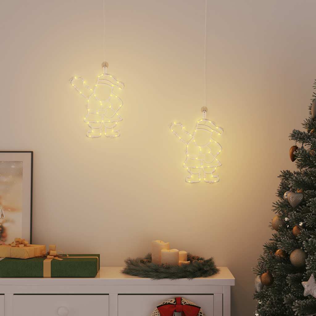Kalėdų žibintai Kalėdų Senelio Siluetas 2 vnt 35 LED