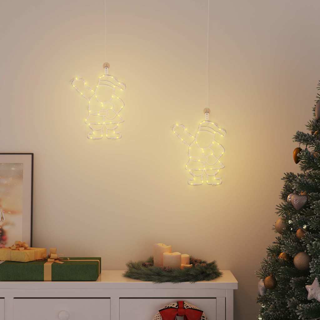 Kalėdų žibintai Kalėdų Senelio Siluetas 2 vnt 35 LED