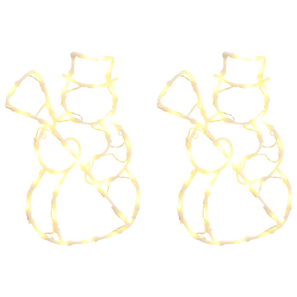 Kalėdiniai žibintai Snowman Silhouette 2 vnt 35LED šiltai balta