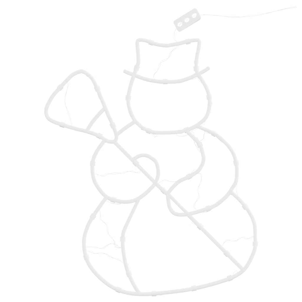 Kalėdiniai žibintai Snowman Silhouette 2 vnt 35LED šiltai balta