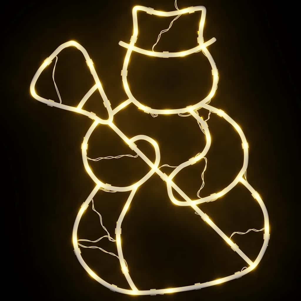 Kalėdiniai žibintai Snowman Silhouette 2 vnt 35LED šiltai balta