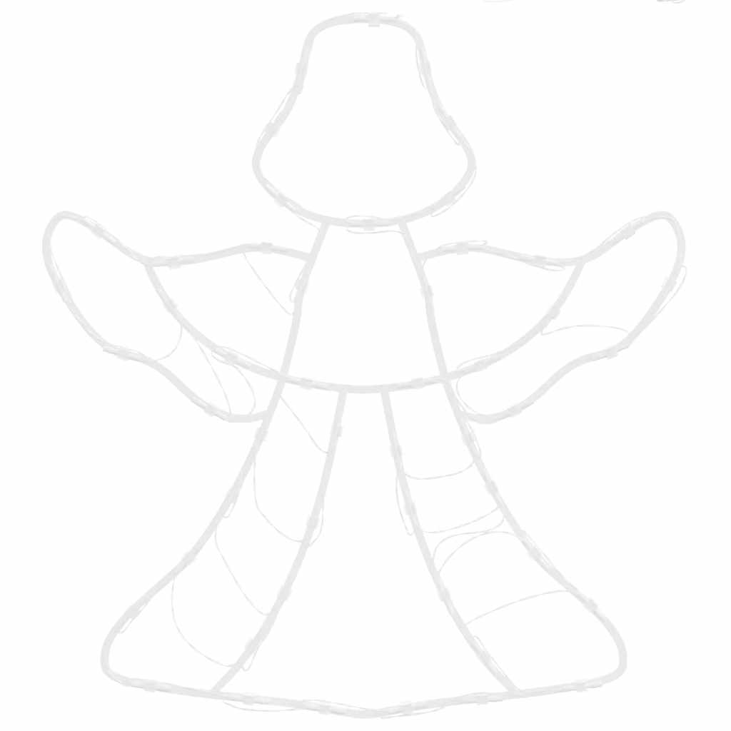 Kalėdiniai žibintai Angel Silhouette 2 vnt 50 LED šiltai balta