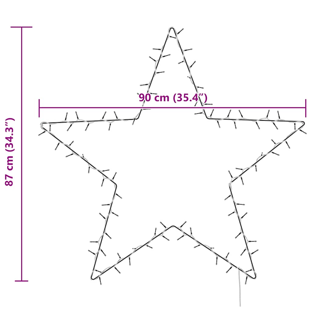 Kalėdiniai žibintai Star Silhouette 115 LED šiltai balta