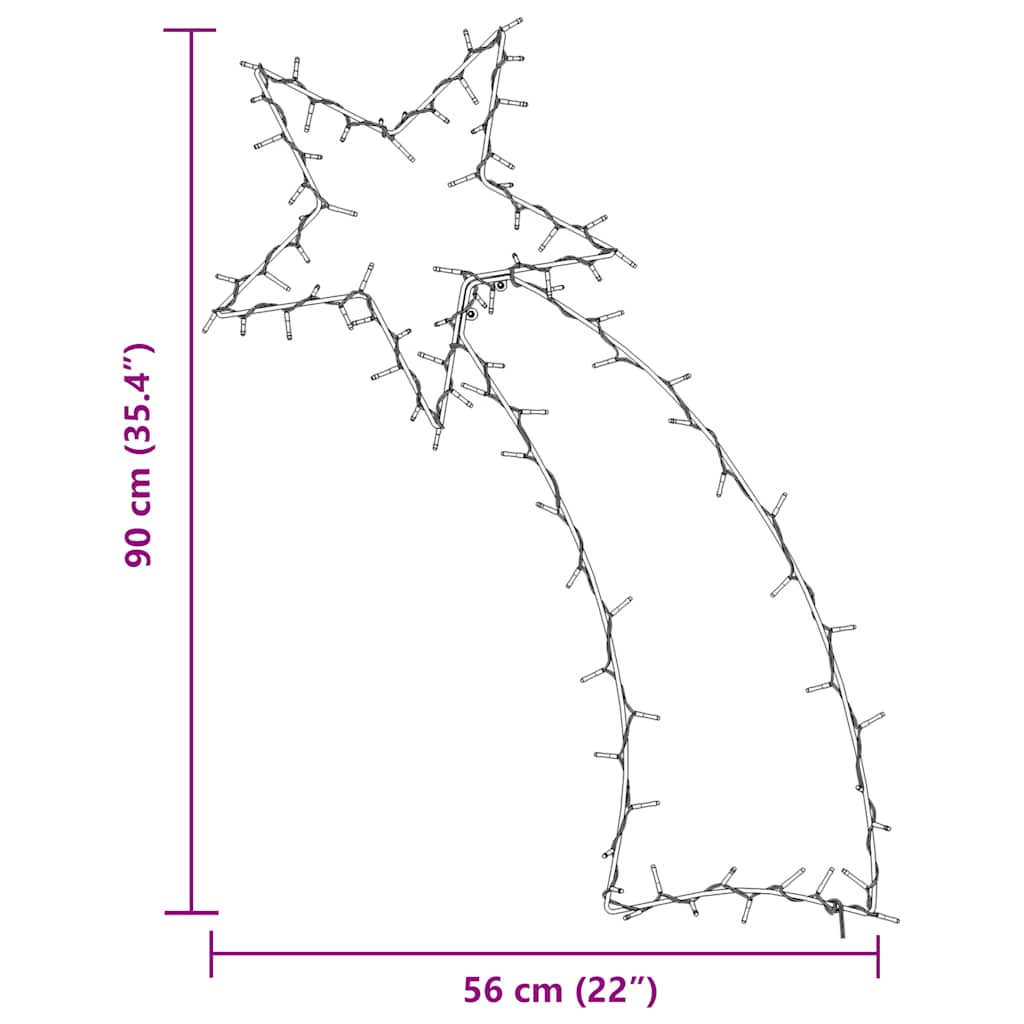 Kalėdiniai žibintai Shooting Star Silhouette 115 LED NORTHWIND
