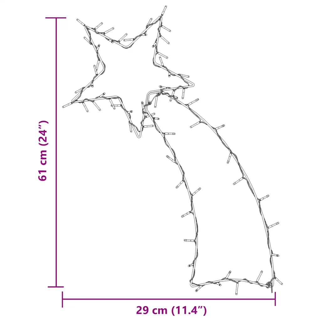 Kalėdiniai žibintai Shooting Star Silhouette 80 LED NORTHWIND