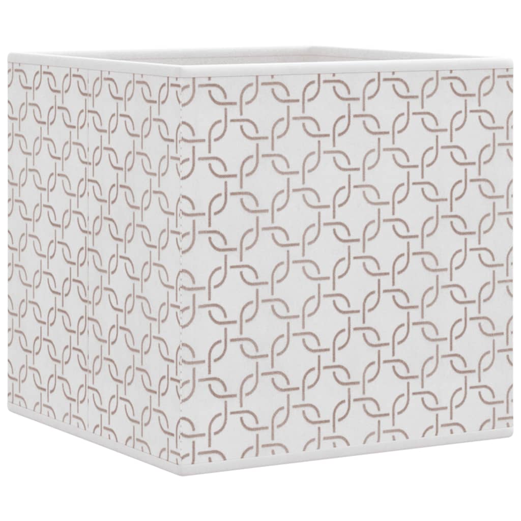 Foldable Storage Boxes, 10 pcs, Cream, 32x32x32cm, Fabric