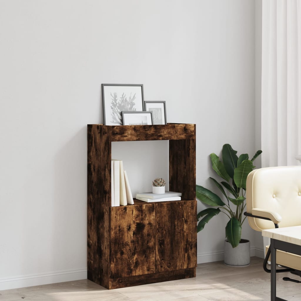 Chest of drawers, smoky oak, 63x33x100cm, engineered wood