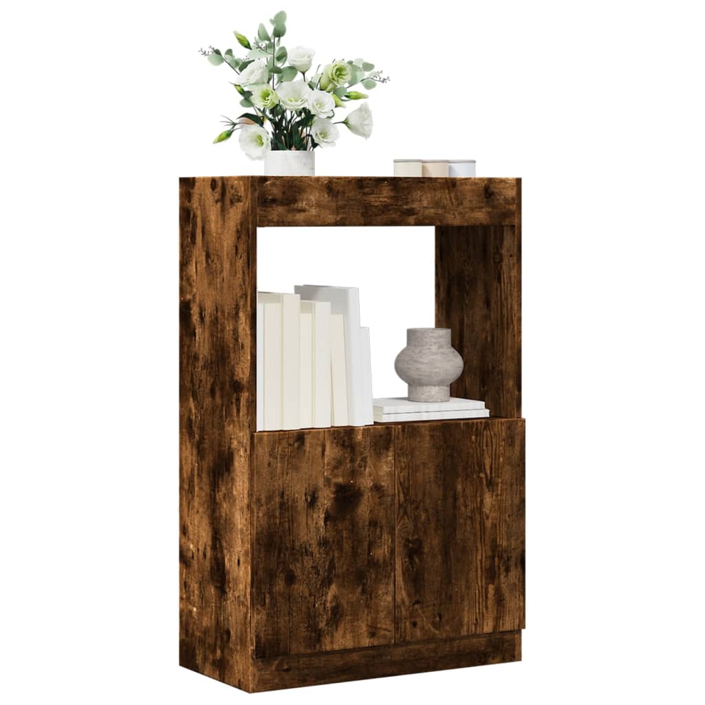 Chest of drawers, smoky oak, 63x33x100cm, engineered wood