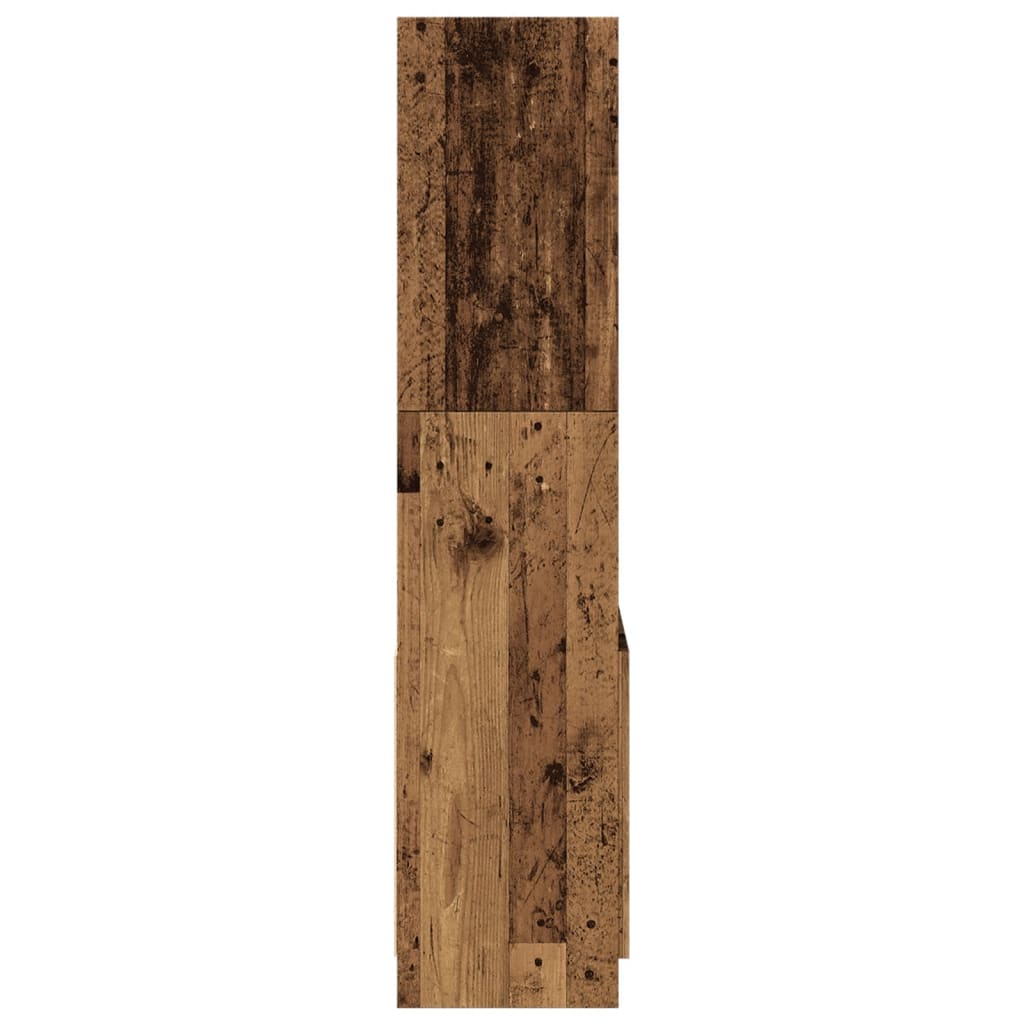Chest of drawers, aged wood, 63x33x140cm, treated wood