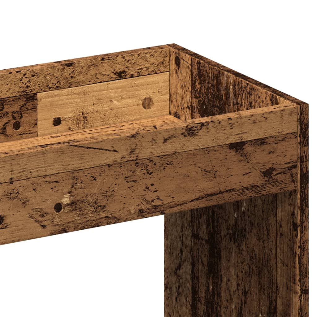 Chest of drawers, aged wood, 63x33x140cm, treated wood