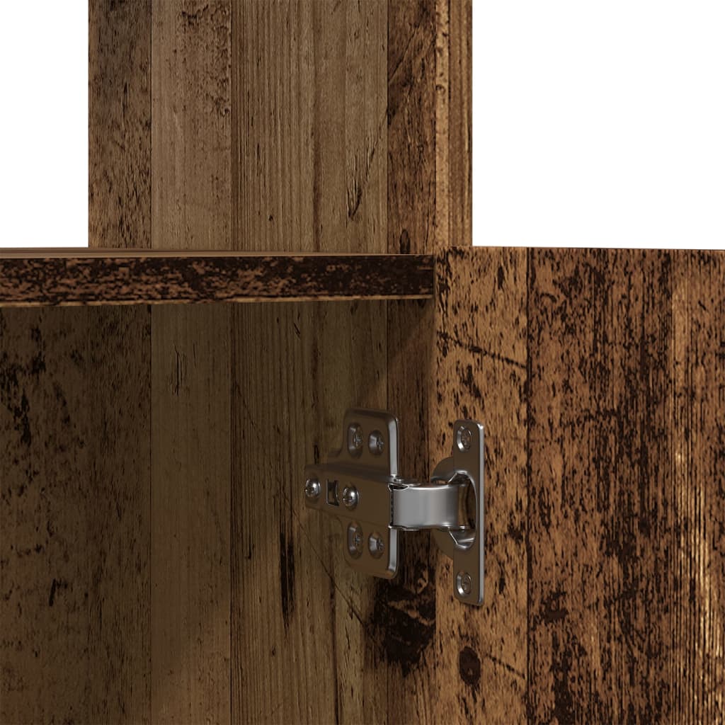 Chest of drawers, aged wood, 63x33x140cm, treated wood
