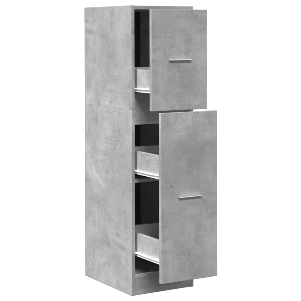 Vaistų spintelė, betono pilkos spalvos, 30x41x118cm, mediena