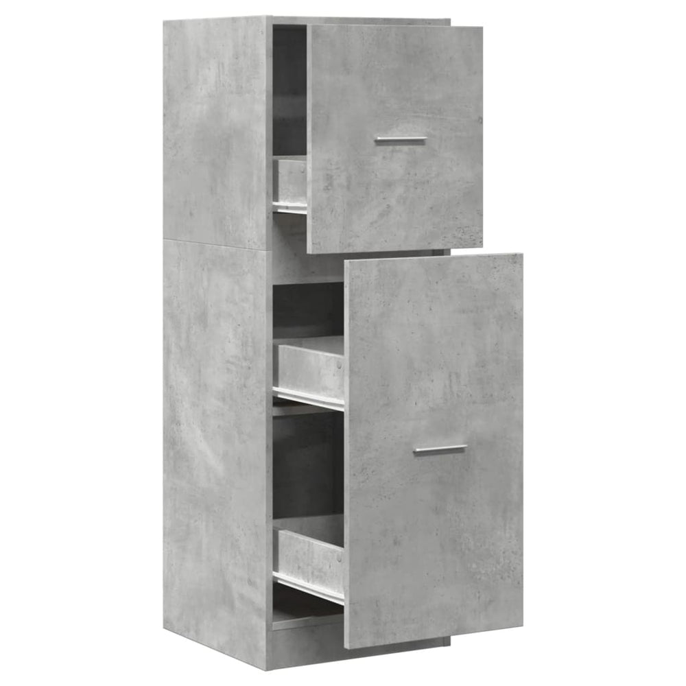 Vaistų spintelė,  betono pilkos spalvos, 40x41x118cm, mediena