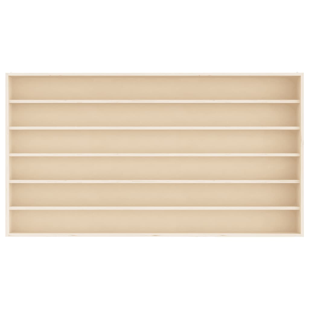 Wooden collector's display case with 6 shelves, 80x8.5x55 cm