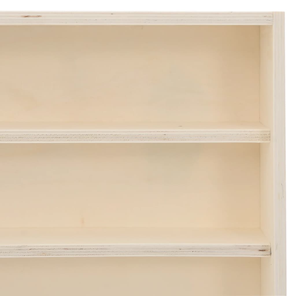 Wooden collector's display case with 6 shelves, 80x8.5x55 cm