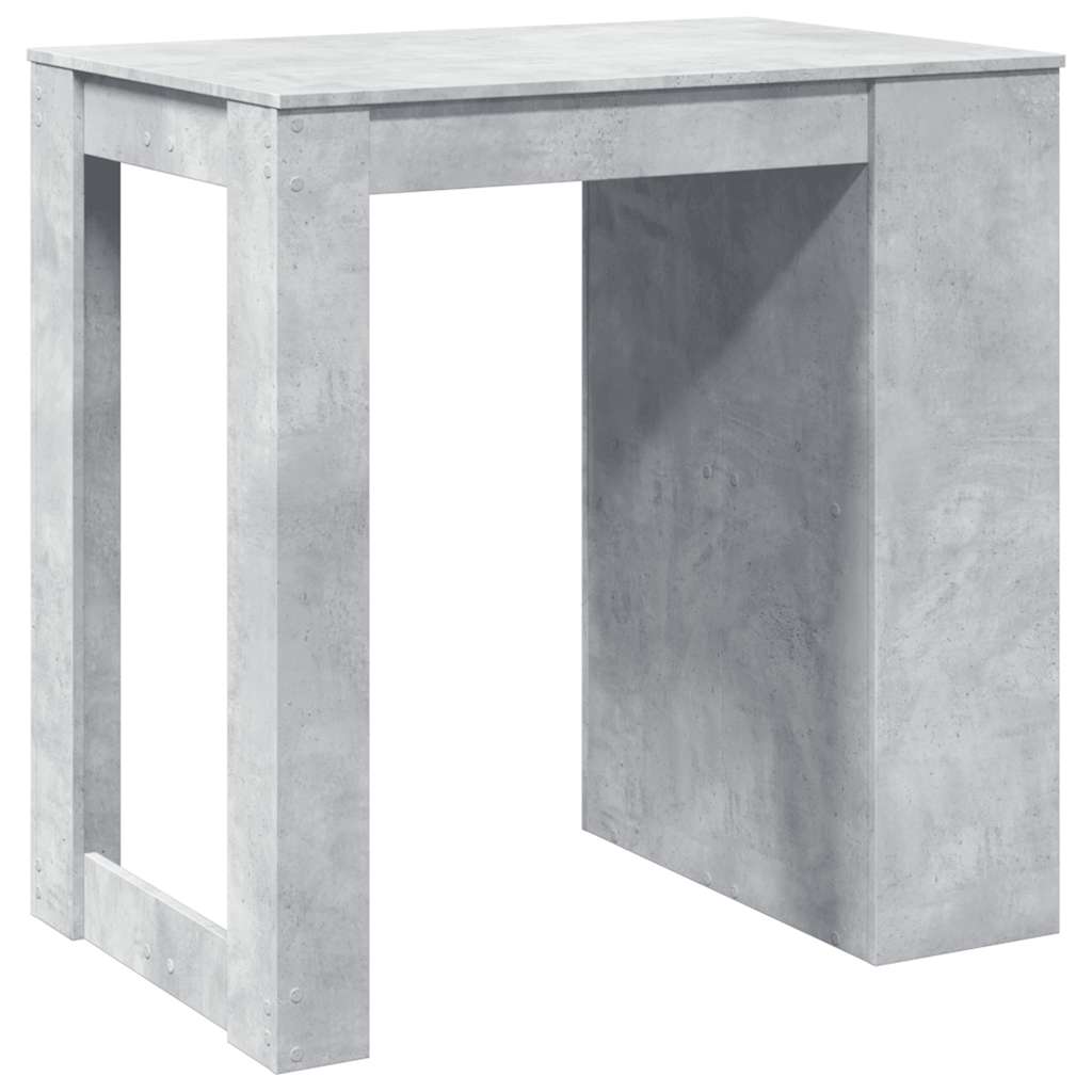 Bāra galds, betona pelēks, 102x70x103,5cm, apstrādāta koksne