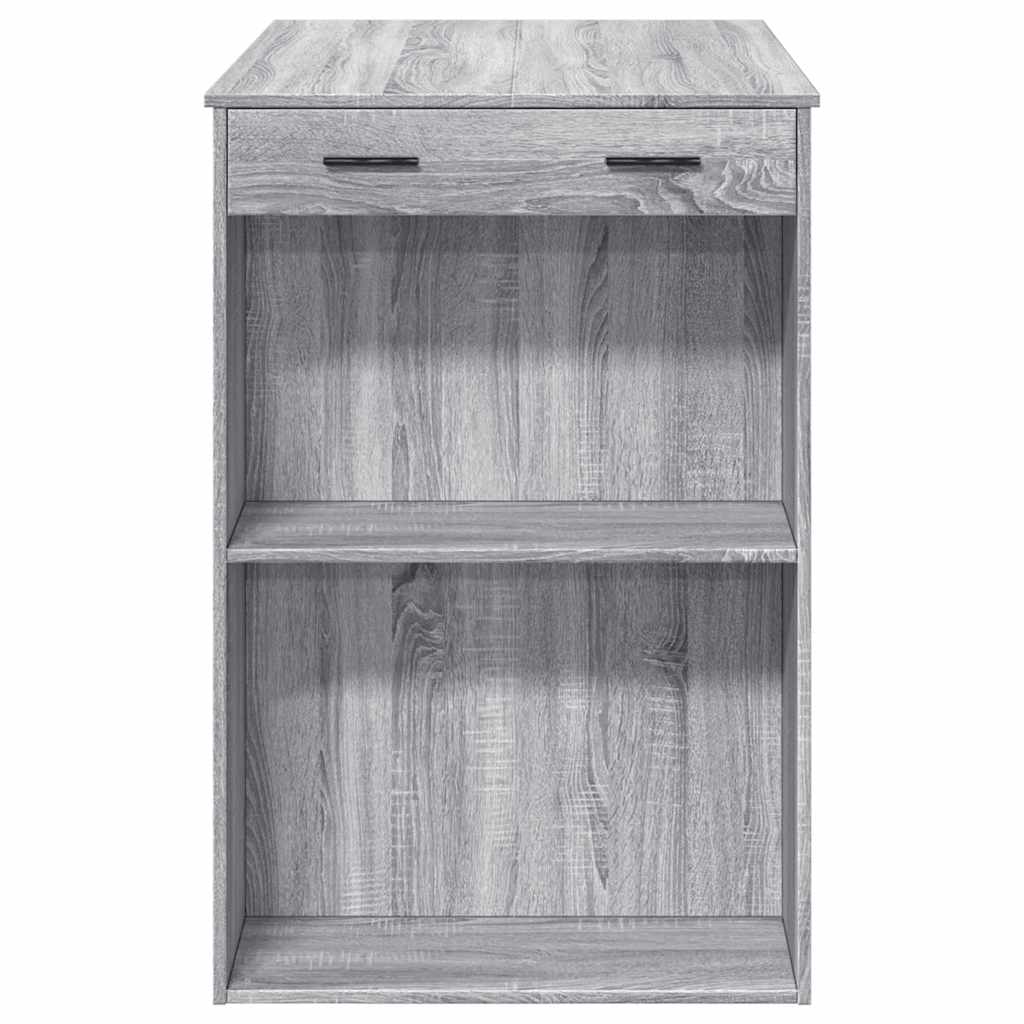 Bar table, gray oak, 102x70x103.5cm, engineered wood