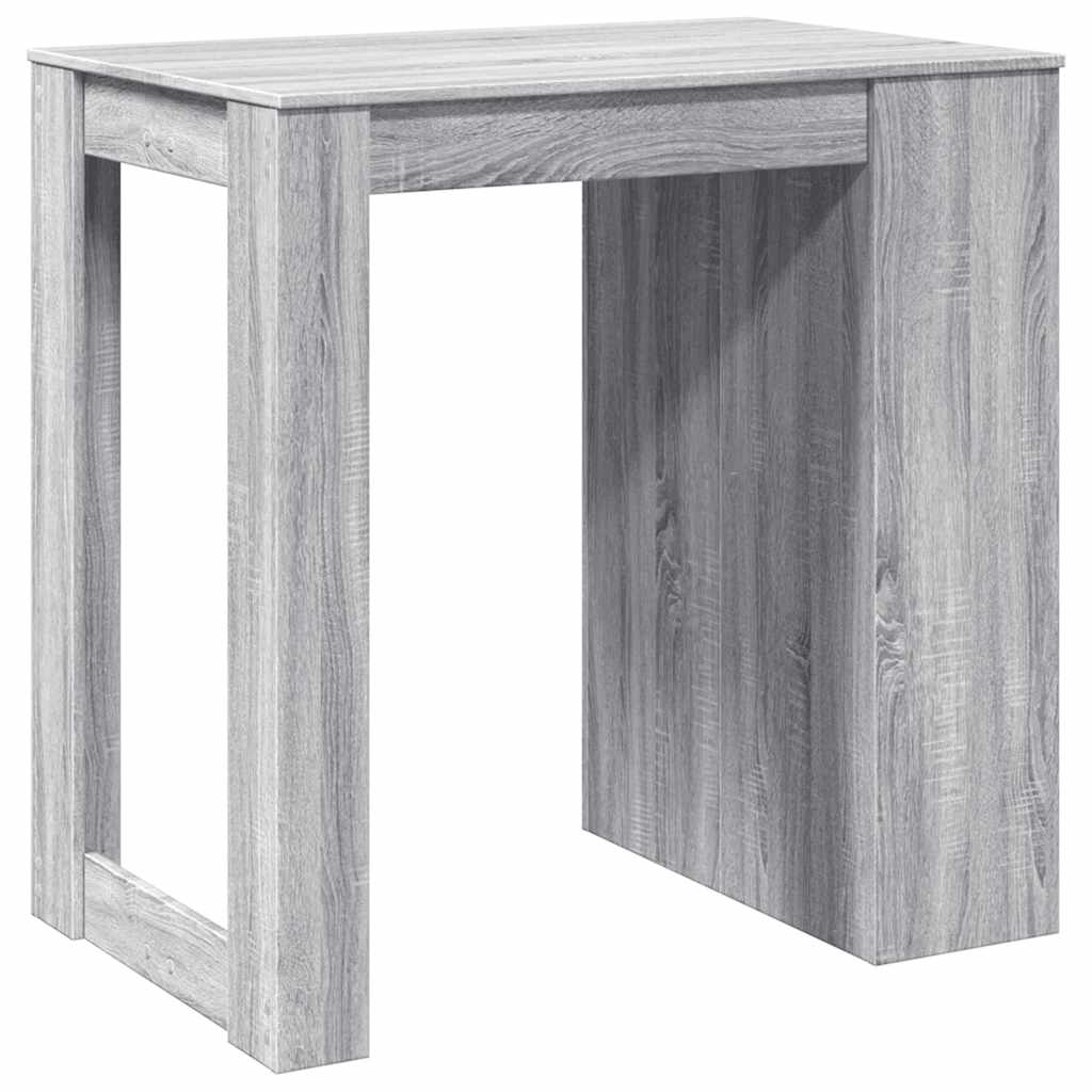 Bar table, gray oak, 102x70x103.5cm, engineered wood