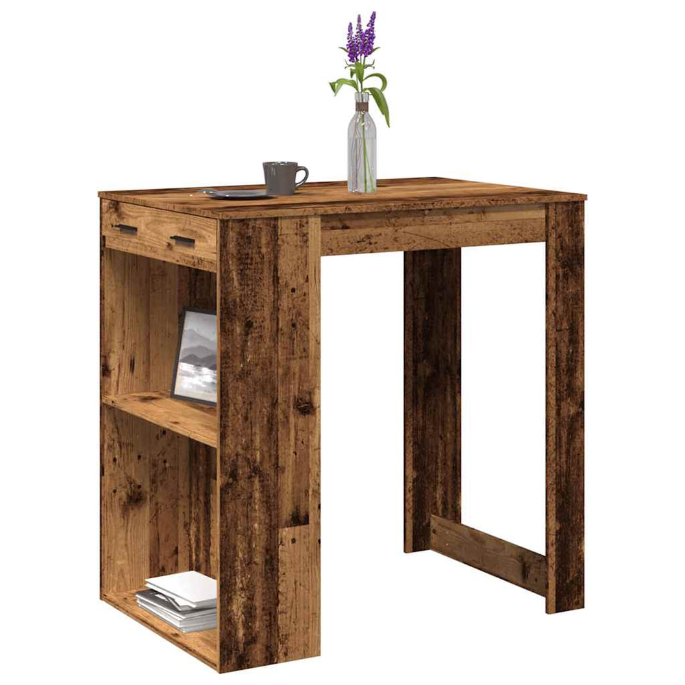 Bar table, wood, 102x70x103.5cm, finished wood