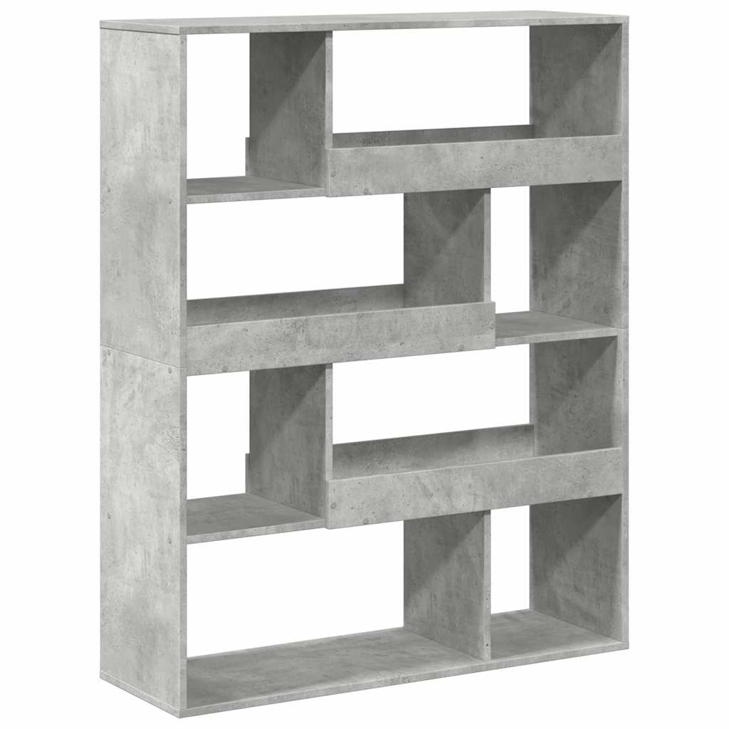 Bookcase, concrete gray, 100x33x125.5cm, engineered wood