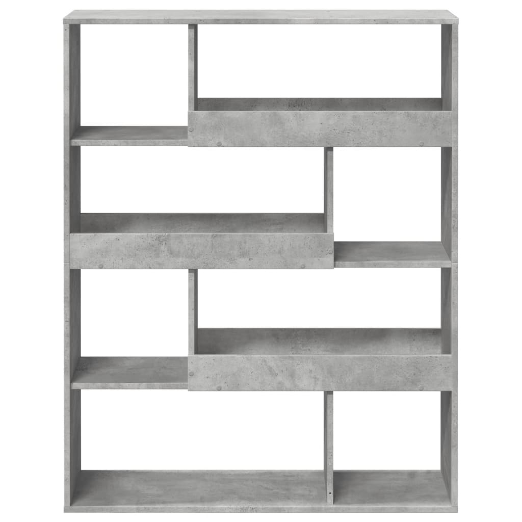 Bookcase, concrete gray, 100x33x125.5cm, engineered wood