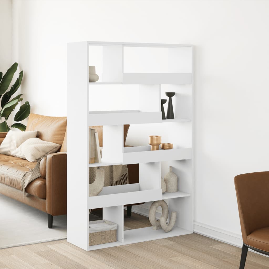 Bookcase, white, 100x33x156.5cm, engineered wood
