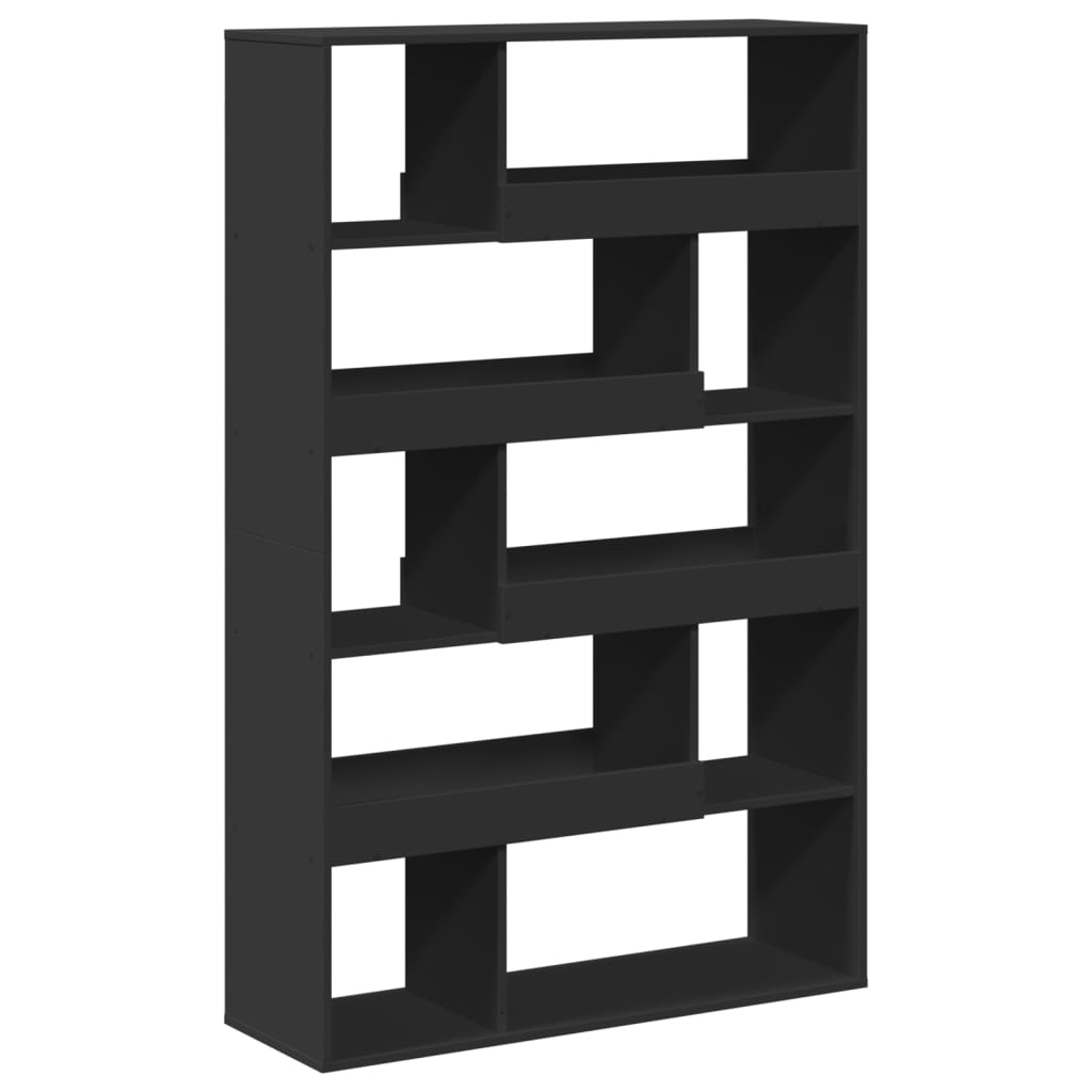 Bookcase, black, 100x33x156.5cm, engineered wood