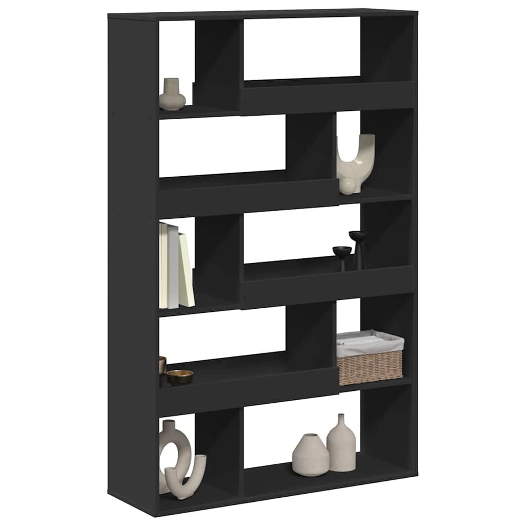 Bookcase, black, 100x33x156.5cm, engineered wood