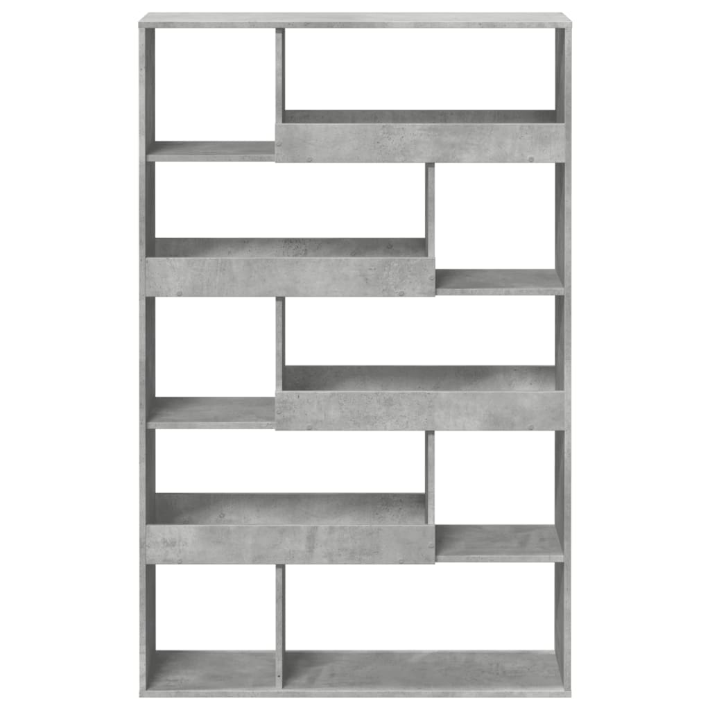 Knygų spinta, betono pilka, 100x33x156,5cm, apdirbta mediena