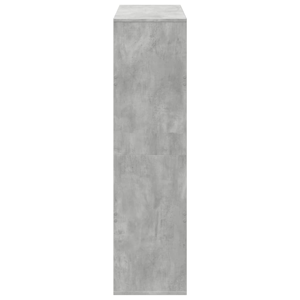 Knygų spinta, betono pilka, 100x33x125,5cm, apdirbta mediena