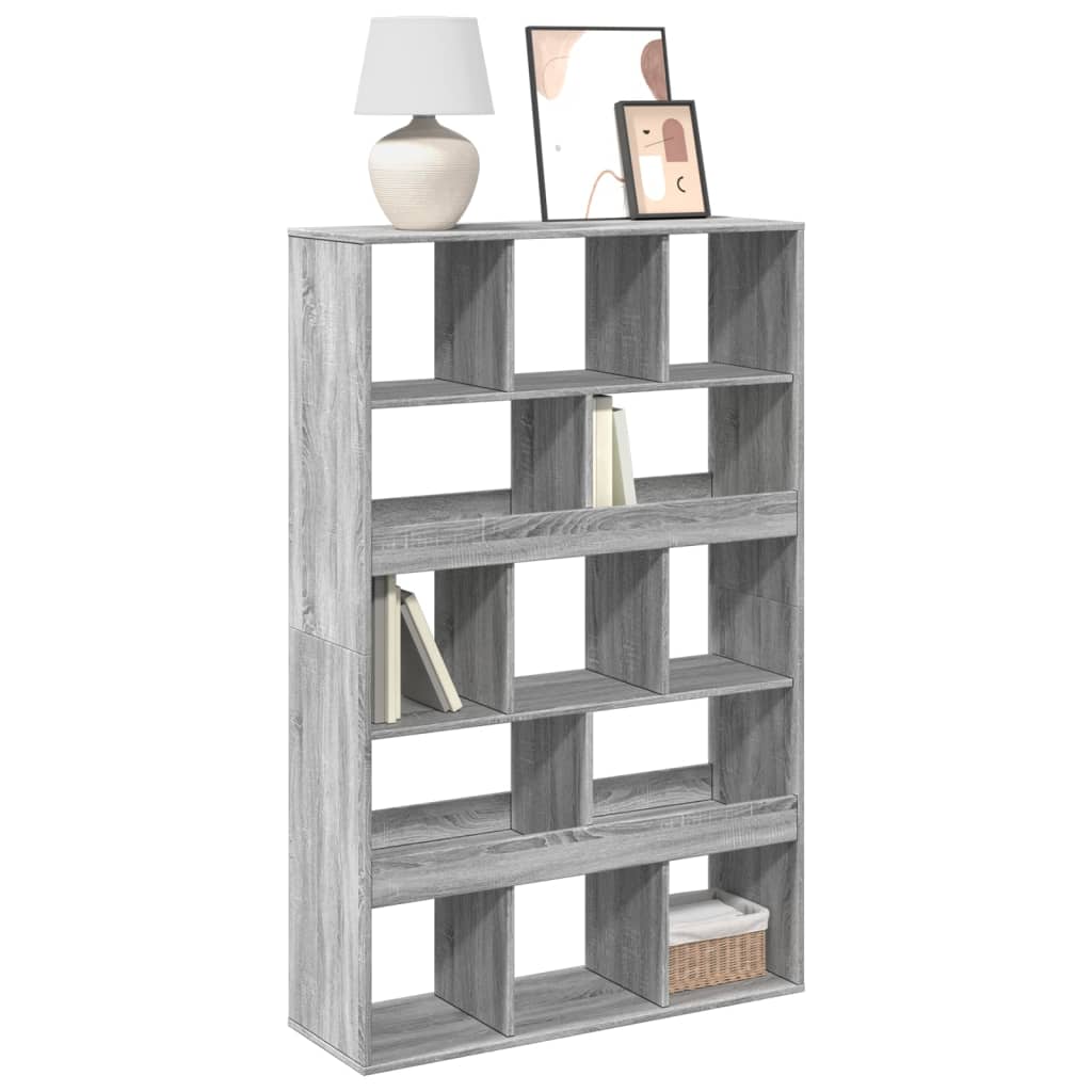 Bookcase, grey oak, 100x33x156.5cm, engineered wood