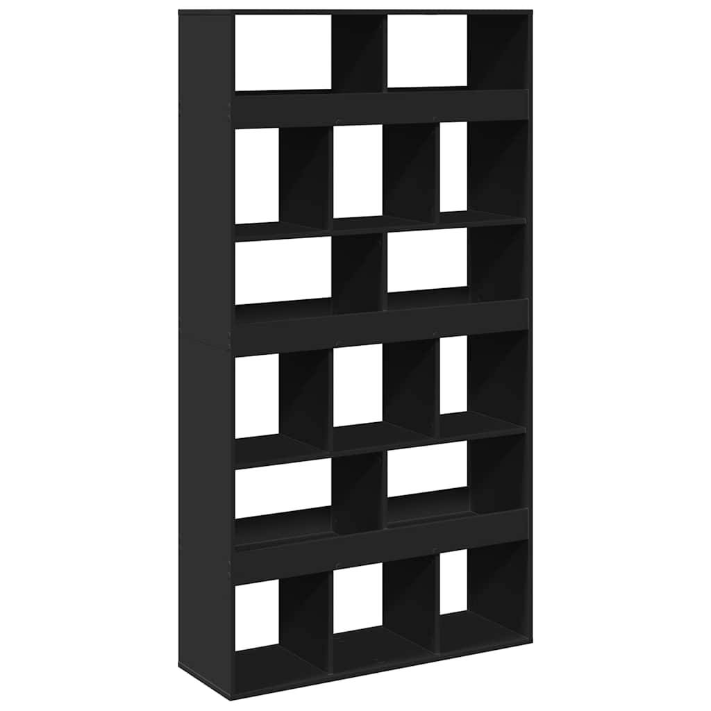 Bookcase, black, 100x33x187.5cm, engineered wood