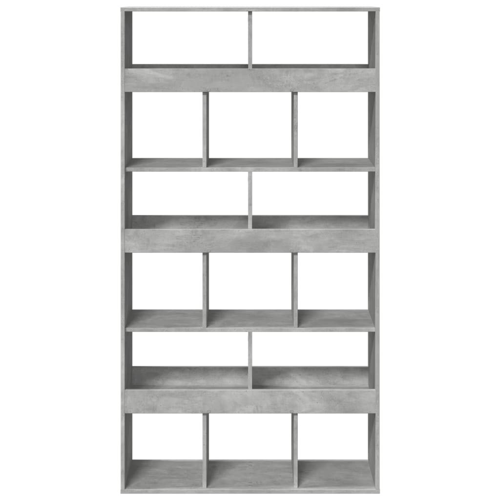 Bookcase, concrete gray, 100x33x187.5cm, engineered wood