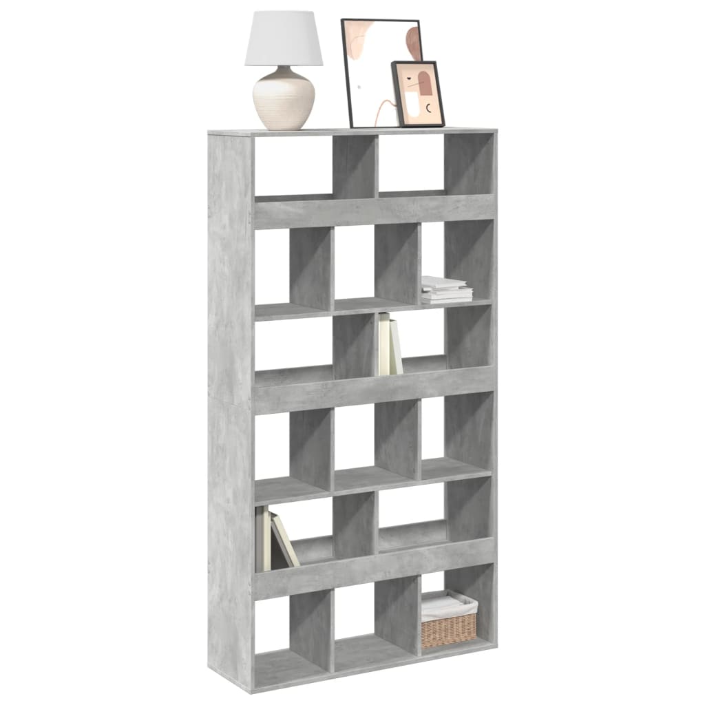 Bookcase, concrete gray, 100x33x187.5cm, engineered wood