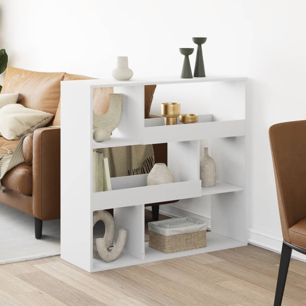 Room divider, white, 100x33x94.5cm, engineered wood