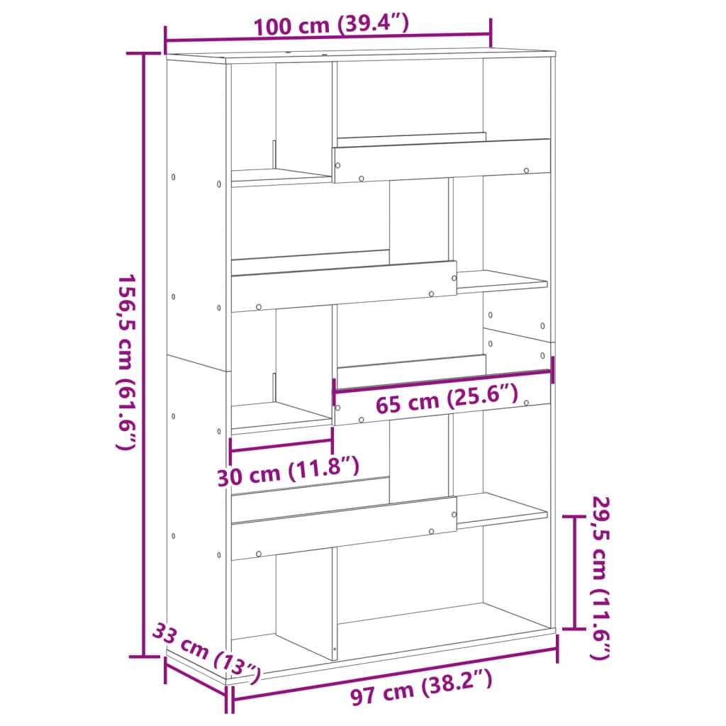 Kambario pertvara, sendintos medienos, 100x33x156,5cm, mediena