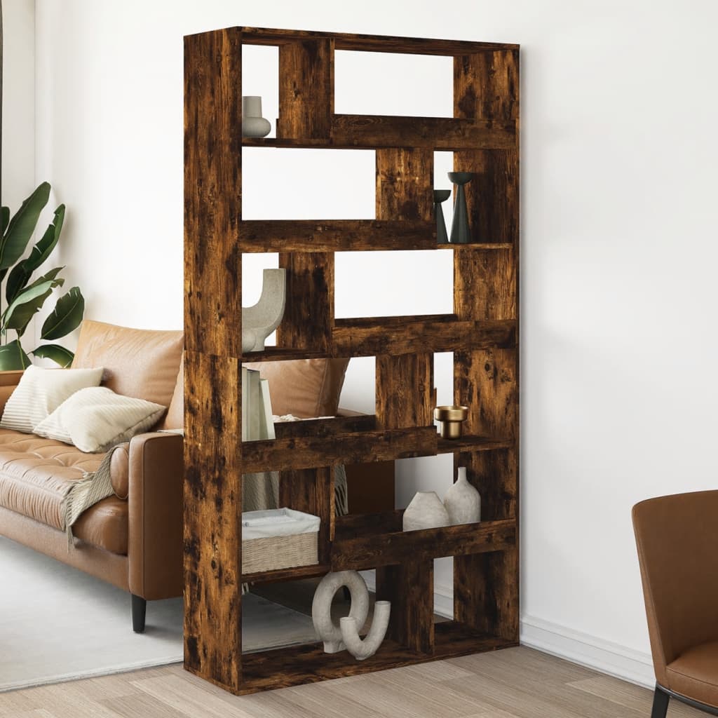 Room divider, smoked oak, 100x33x187.5cm, wood