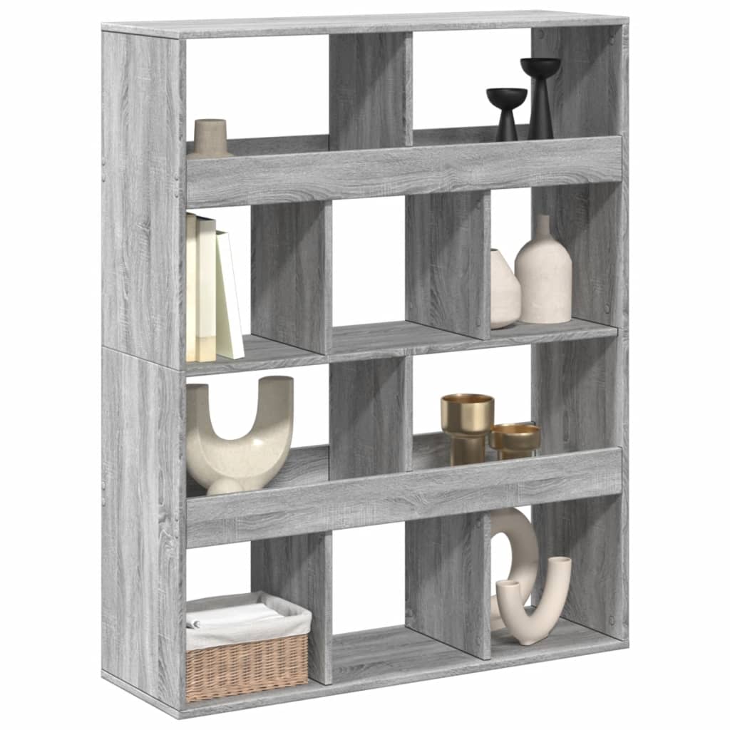 Room divider, gray oak, 100x33x125.5cm, wood