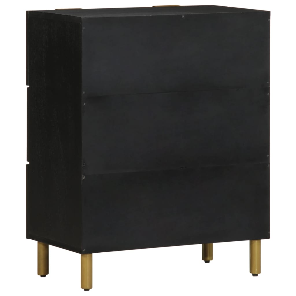 indaujos 2 vnt Juoda 60x33x75 cm apdirbta mediena