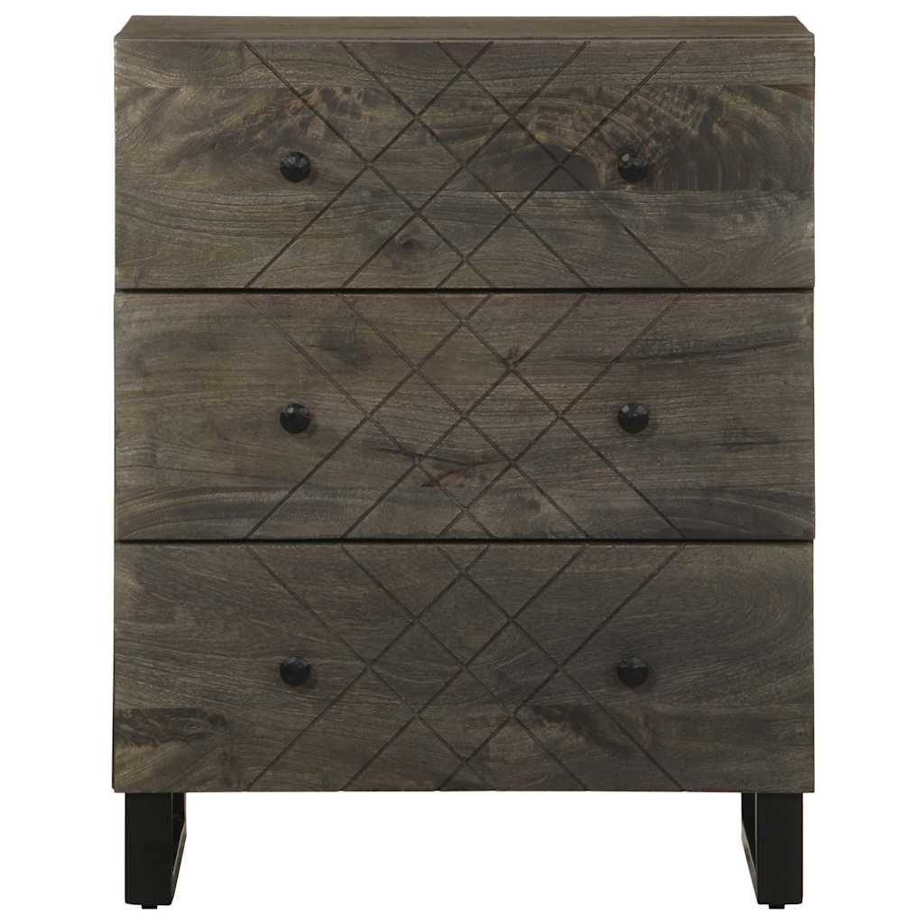 indaujos 2 vnt juodos 60x33x75 cm medžio masyvo mango
