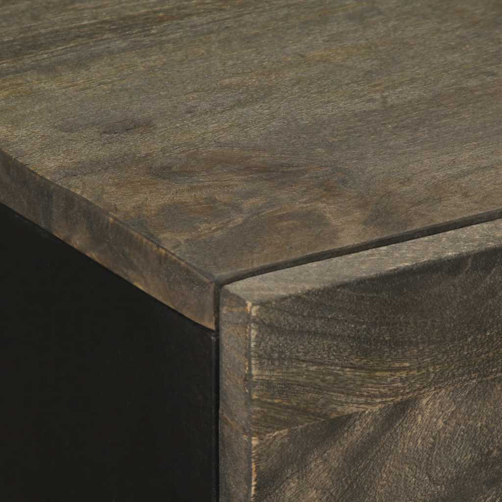 indaujos 2 vnt juodos 60x33x75 cm medžio masyvo mango