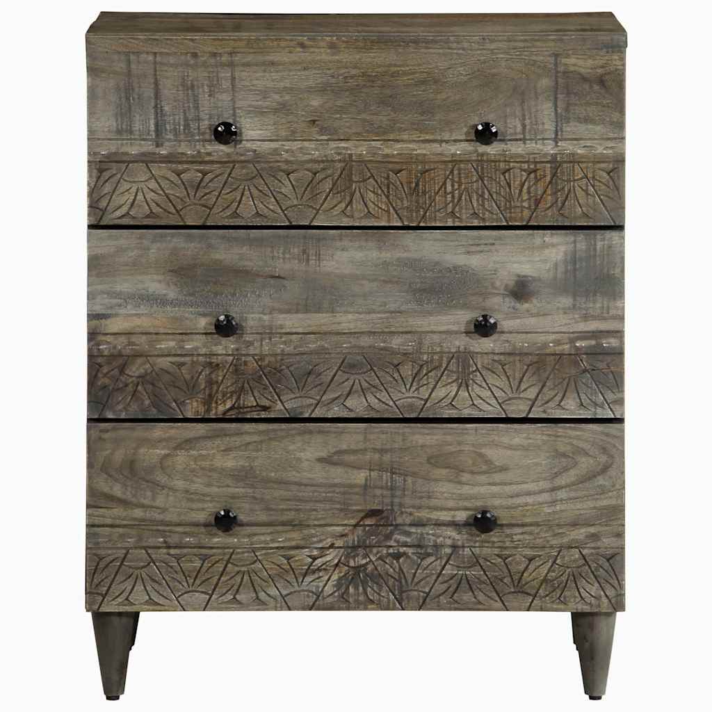 indaujos 2 vnt Šviesiai pilka 60x33,5x75 cm medžio masyvo mango