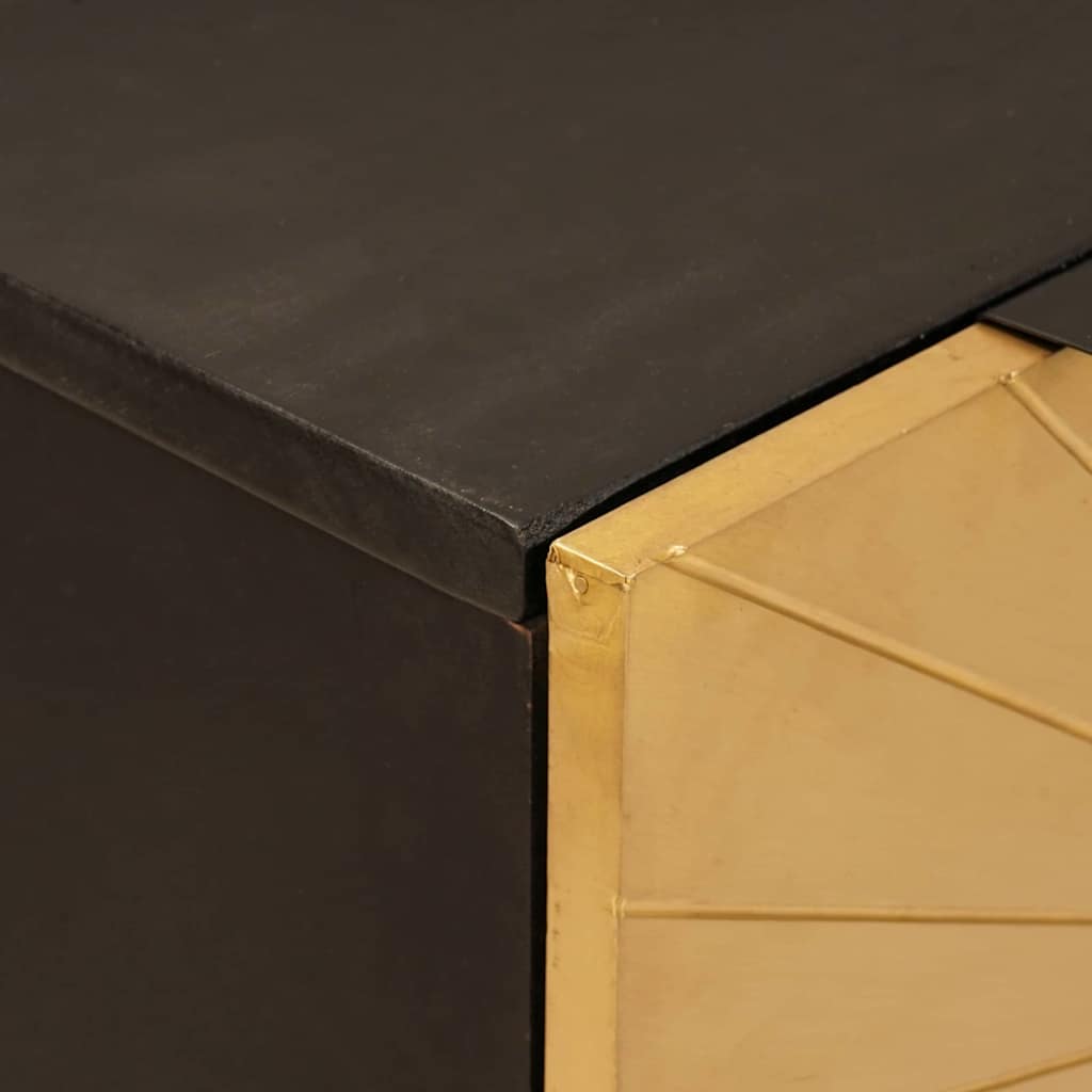 Konsoļgaldi 2 gab. melni un zelta 60 x 33 x 75 cm
