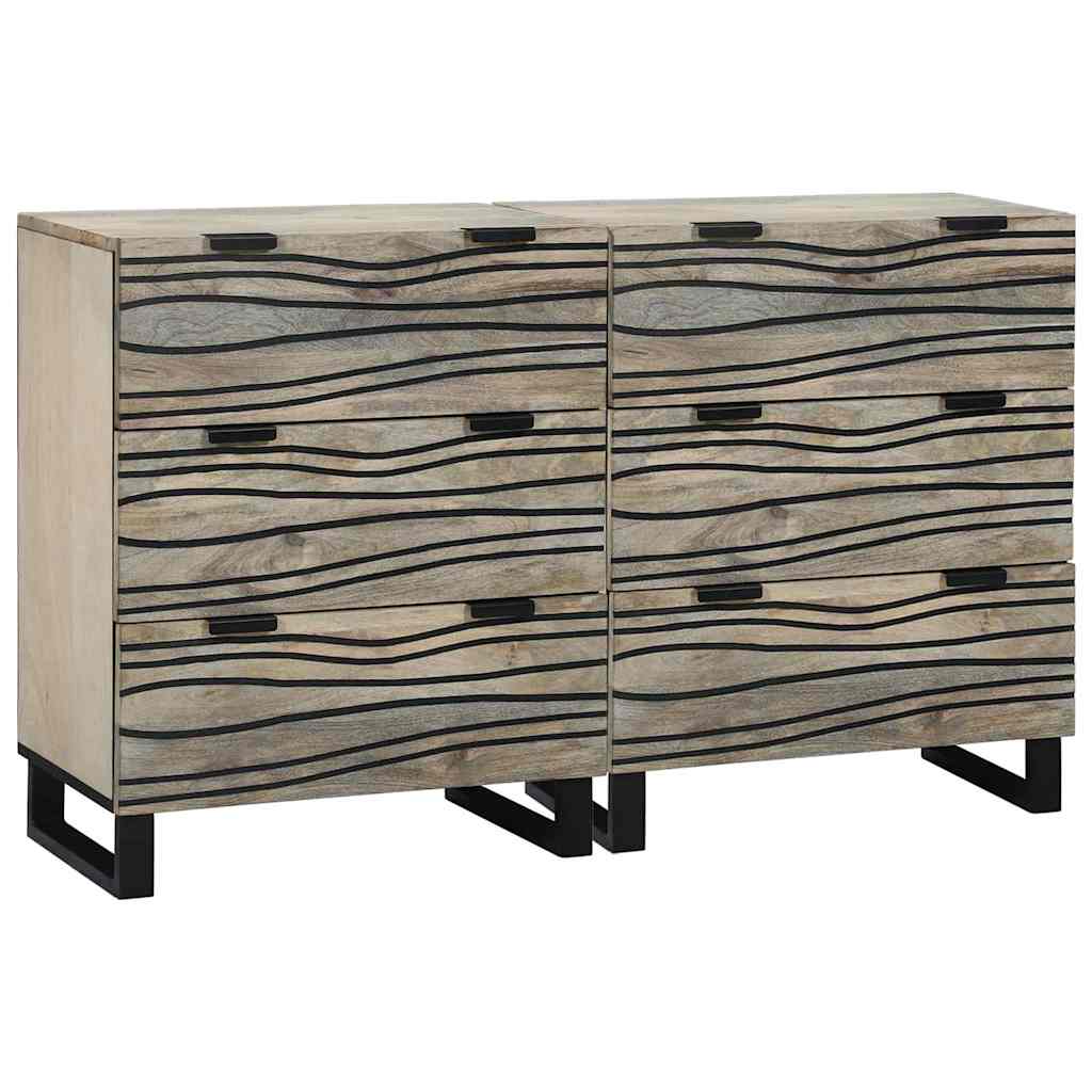 Šoninės lentynos su stalčių Kita su saugykla 2 pcs Balta 60 x 33,5 x 75 cm