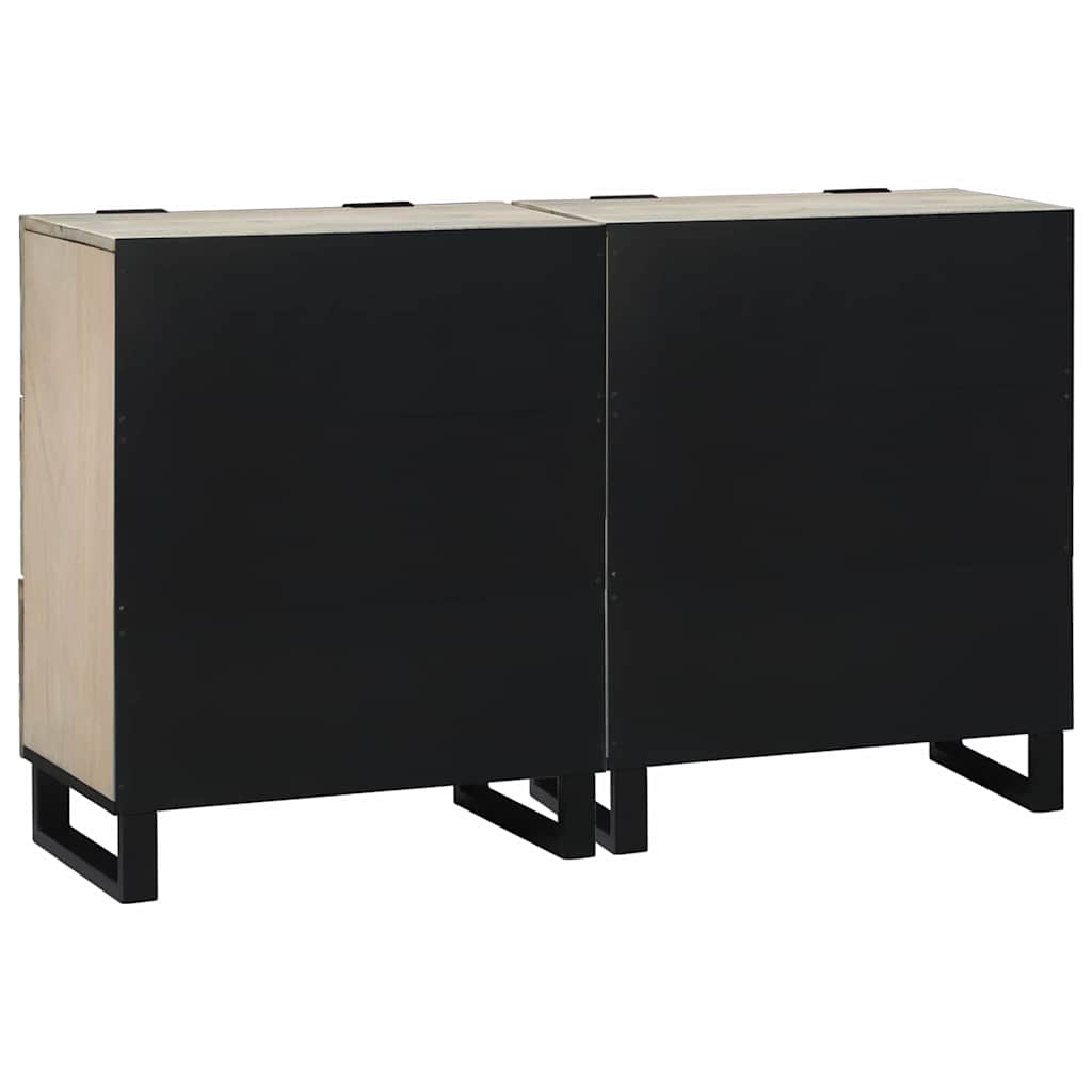 Šoninės lentynos su stalčių Kita su saugykla 2 pcs Balta 60 x 33,5 x 75 cm